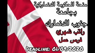 منح دراسية مجانية 2020| منحة الحكومة الدنماركيةللدراسة بجامعة جنوب الدنمارك| راتب شهري و فرص عمل