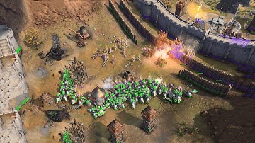 Age of Empires 4 3v3 EPIC SIEGES IN MOUNTAIN PASSES Multiplayer Gameplay