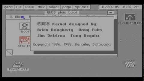 Geos demo on the commodore 64