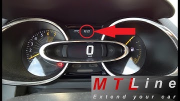 Renault Clio IV, MY2014 - clock display on instrument cluster activation – vključitev prikaza ure