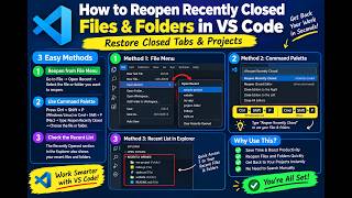 How to Reopen Recently Closed Files & Folders in VS Code – Restore Closed Tabs & Projects