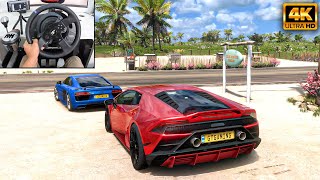 Lamborghini Huracán EVO & Audi R8 V10 Plus | Forza Horizon 5 | Thrustmaster T300RS gameplay screenshot 5