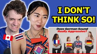 Our Reaction to "Does German Sound Aggressive?" We Compare Words in 4 Languages!!"