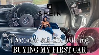 Getting my first car | Decorate My Beetle With Me | Shein Car Accessories | South African | YouTuber