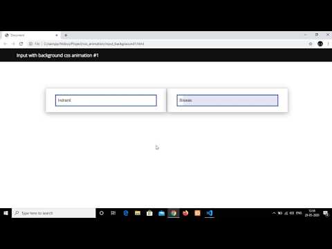 Input with background CSS Animation Effect #1 | Pure CSS | CSS Animation Tutorial