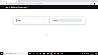Input with background CSS Animation Effect #1 | Pure CSS | CSS Animation Tutorial