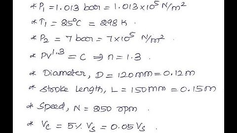 Single Stage Air Compressor Problem 1