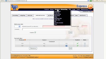 Smoothwall#  Allow outside access to loca web interface Smoothwall