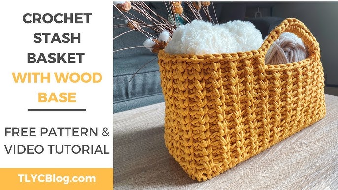 T-Shirt Yarn Crochet Basket Knit Stitch