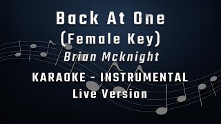 BACK AT ONE - FEMALE KEY -  LIVE VERSION - KARAOKE - INSTRUMENTAL - BRIAN MCKNIGHT