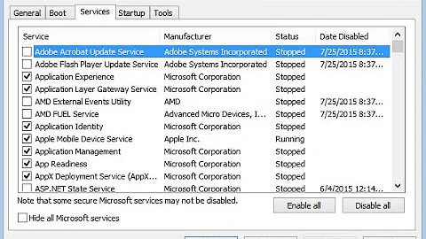 Should I disable services from msconfig?