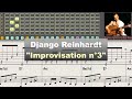 Django Reinhardt "Improvisation n°3" (1943) - jazz guitar solo transcription video by Gilles Rea