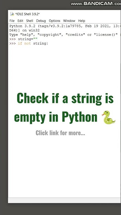 Check if a string is empty in Python🐍 - YouTube