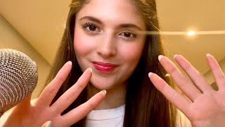 ASMR Poking and Tracing Your Face Mouth Sounds and Counting | Face Tracing, Whispering