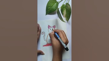 How to draw cat with numbers 61? #easy #draw #cat #with #numbers#shorts#art#painting#drawing#artist