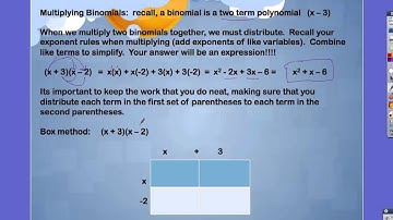8 3 Multiplying Binomials Algebra 1