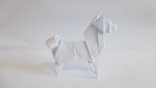 Easy Origami Japanese Dog 折り紙 折り方 日本犬