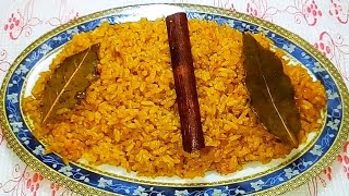 طريقة عمل أرز الكبسة بالأرز المصري وبدون لحمة ولا فراخ 👌