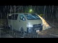 [Car camp#4］Heavy rainy day｜Winter camp in the mountains｜Sleep in healing rain｜VanLife｜RainASMR