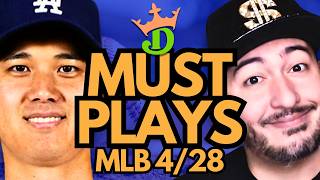 MLB DFS Tuesday 4/28 (DraftKings MLB MUST PLAYS) | MLB DFS Picks + Bets