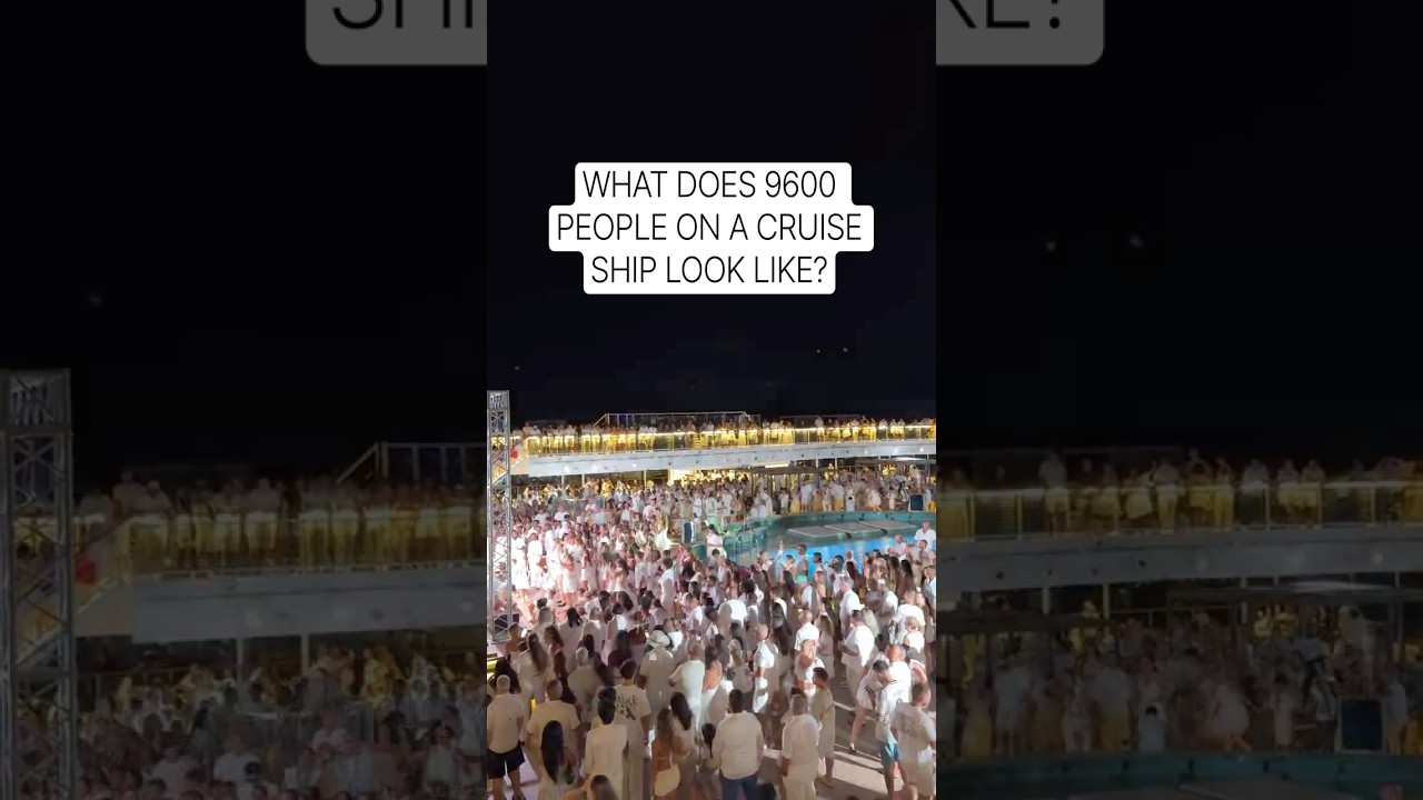 This is what 8900 people look on a cruise ship #travel #vacation #cruise