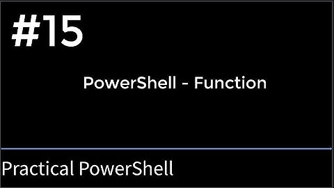 PowerShell - Function
