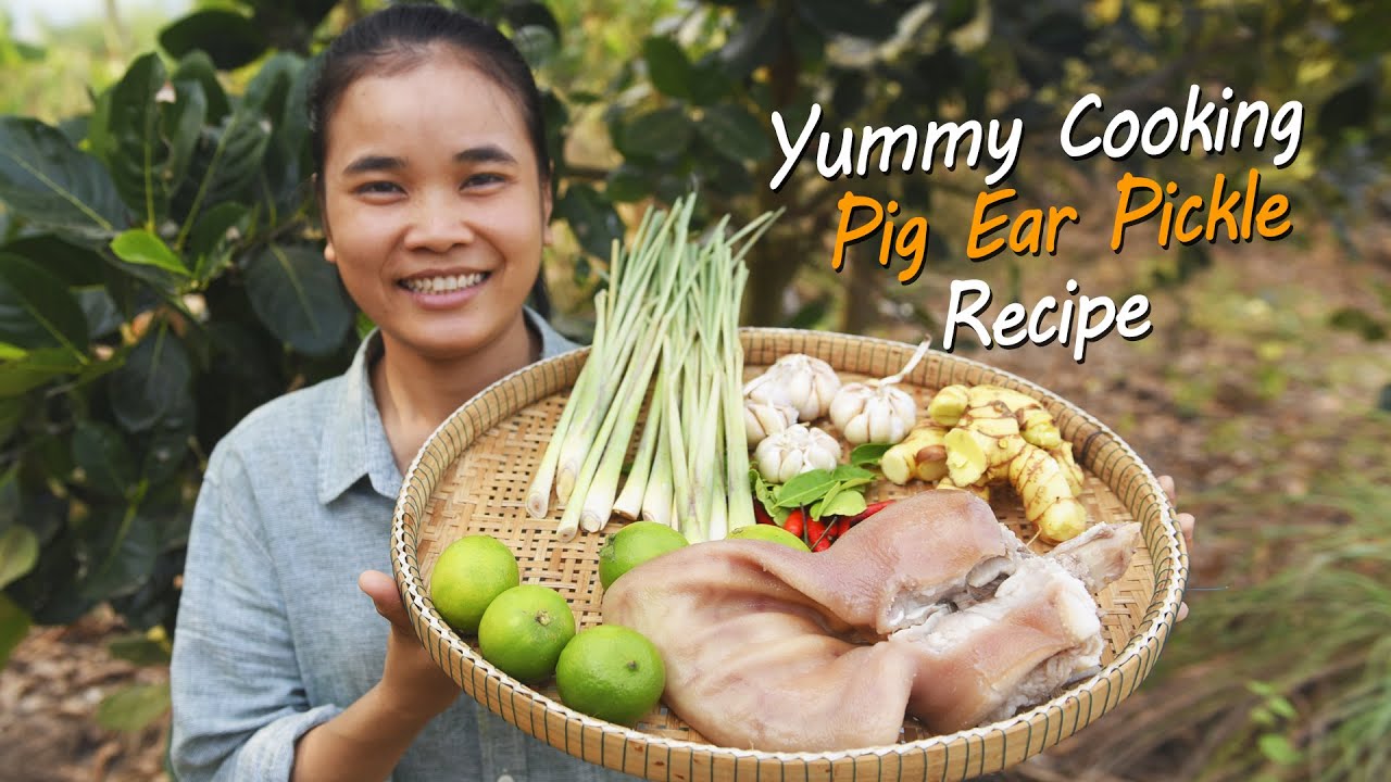 Yummy Cooking Pig_Ear Pickle Rural Cooking YouTube