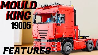 Its features include: Mould King 19005 tractir truck #legotechnic #mouldking