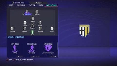 FIFA 21 Custom Tactics - Recreate  4-3-1-2 of Parma  + Instructions - Replicate real system