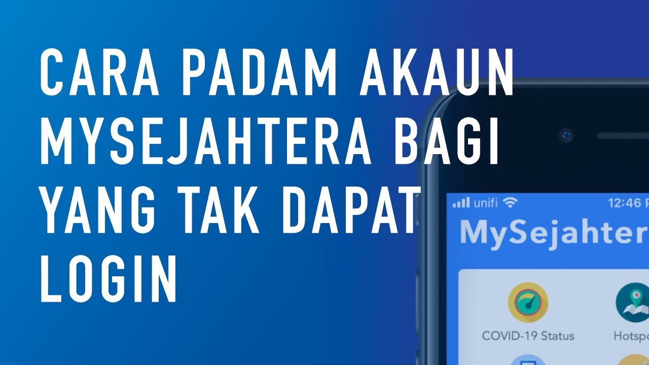 Cara Padam Akaun Mysejahtera Yang Lama Dan Tak Dapat Login Youtube