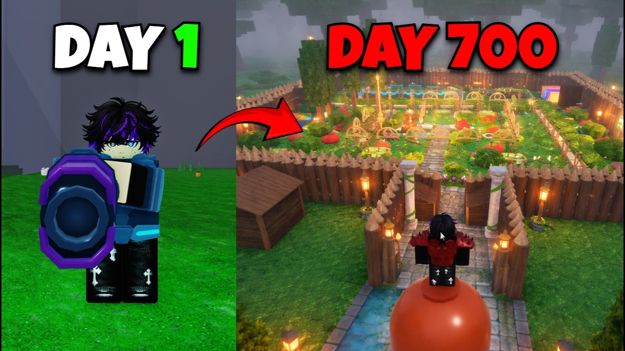 700 Days to Build a Best Base in 99 Nights in the Forest (Roblox)