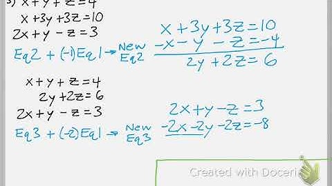 Math 111 : 10.2 #3 (Precalculus Tutorial : Systems of Linear Equations 3 Variables)