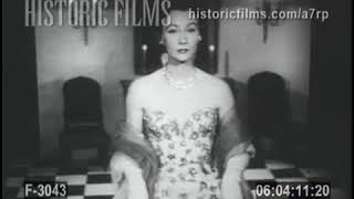 ELEGANT EVENING GOWN FASHION SHOW - 1952