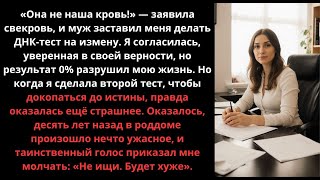 видео: «Она не наша кровь!» — сказала свекровь. ДНК-тест на измену показал 0%, но правда была ещё страшнее. картинка: «Она не наша кровь!» — сказала свекровь. ДНК-тест на измену показал 0%, но правда была ещё страшнее.