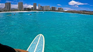 One wave at Waikiki July 16th | Massive Tahiti Swell hits O'ahu POV Surf.