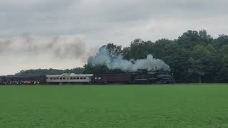 Waterloo Central Railway Steam Locomotive 9 Whistles during a Photo Runby