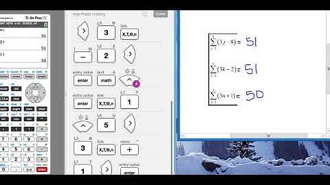 Summation using TI 84 Plus