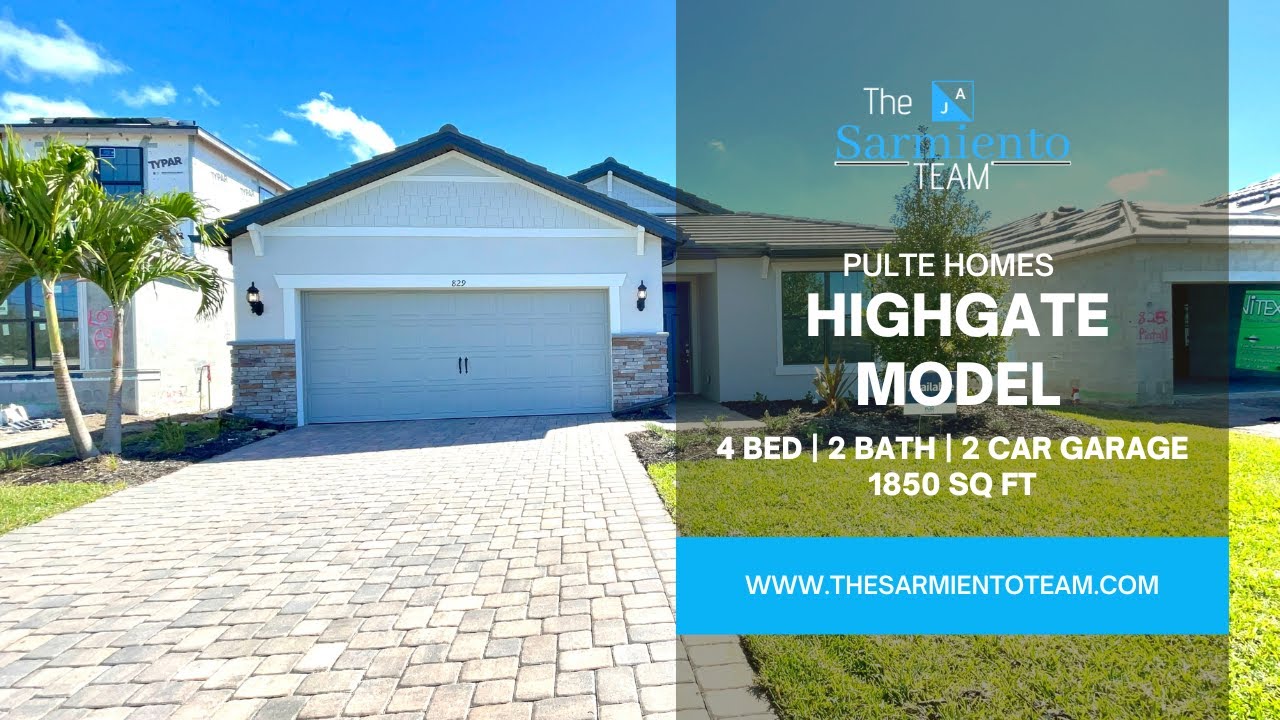 PULTE HOMES HIGHGATE MODEL BRADENTON, FL YouTube