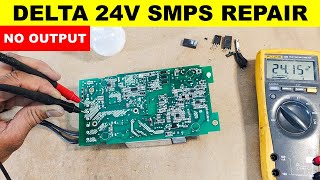 {1065} Delta 24V SMPS no output voltage, short circuit on DC line