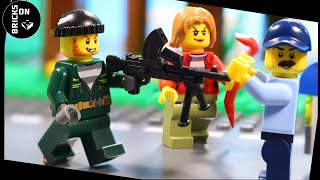 Bank Truck Robbery Crazy Burglary Tow Truck Heist K9 Dogs EOD truck Bomb Squad Lego Police Crooks