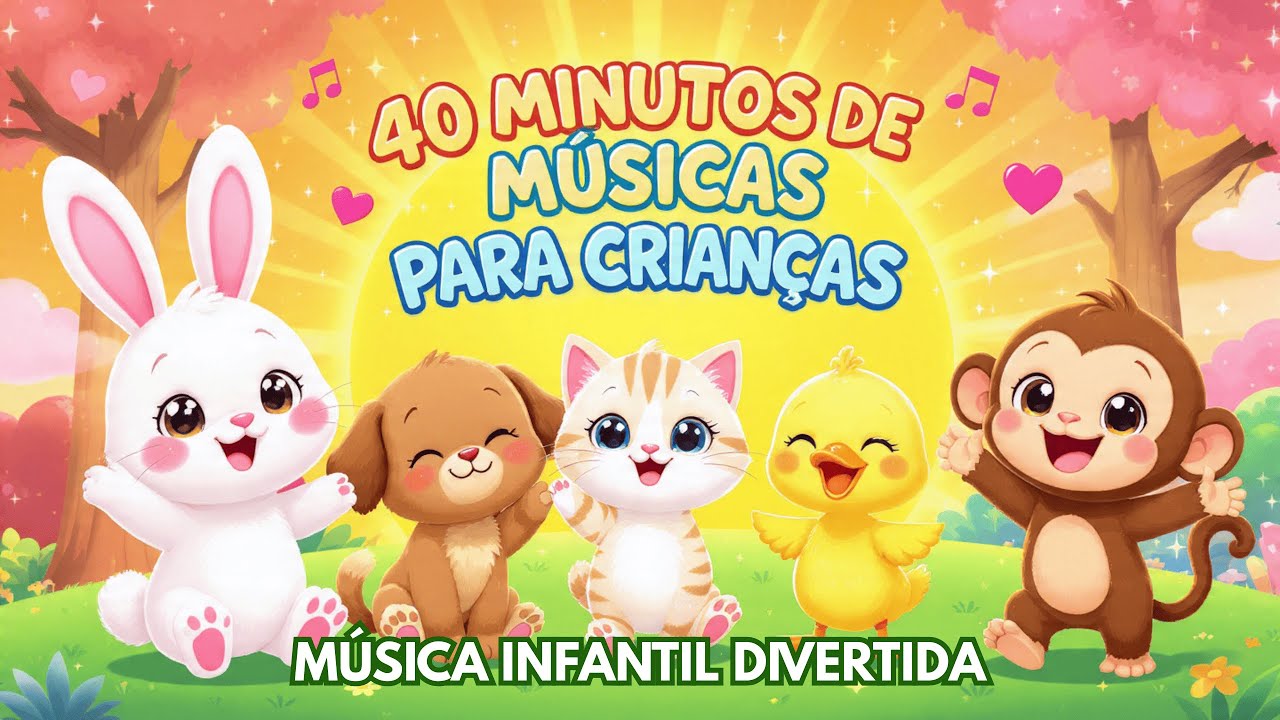 40 MINUTOS DE MUSICAS PARA CRIANÇAS 🎶 MÚSICAS INFANTIS DIVERTIDAS E ...