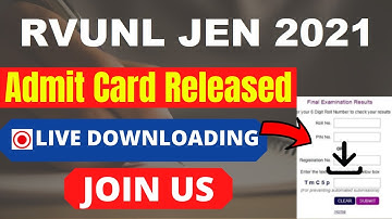 RVUNL JEN Admit Card 2021 (Out) – Download Junior Engineer Call Letter Here