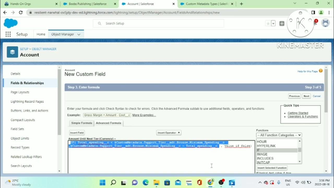 how to use custom metadata in formula field in salesforce Lightning