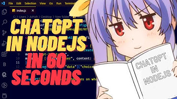 ChatGPT in nodejs in 60 second | GPT 3.5 turbo