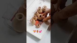 Who Loves Tiny Clay Pots? 😍🏺 #MiniPottery #ClayCraft #Shorts#asmr #trending #relaxing #viral #yt.