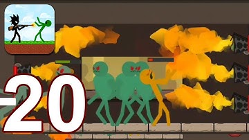 Stickman Zombie Shooter - Gameplay Walkthrough Part 20 - Levels 8 -13 - Chapter 7 (iOS,Android)
