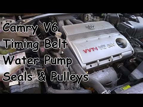 Toyota Camry V6 3MZ-FE Timing Belt, Water Pump, Seals & Pulleys Replacement