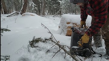Wolf Trapping how I set a snow set