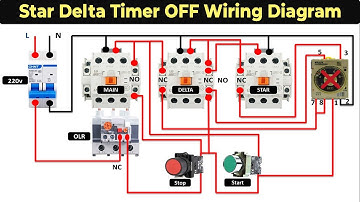 Star Delta timer off wiring diagram | cut off timer supply in star delta | star delta control wiring