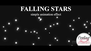 Falling Stars Simple Css Javascript Animation Effects Javascript Tutorial